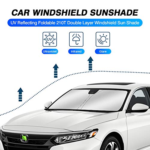 Kust Windshield Sun Shade For Honda Accord Sedan 2018-2022 Sunshade Sun Visor Protector Foldable Blocks Uv Rays Keep Your Car Cooler #TOP1