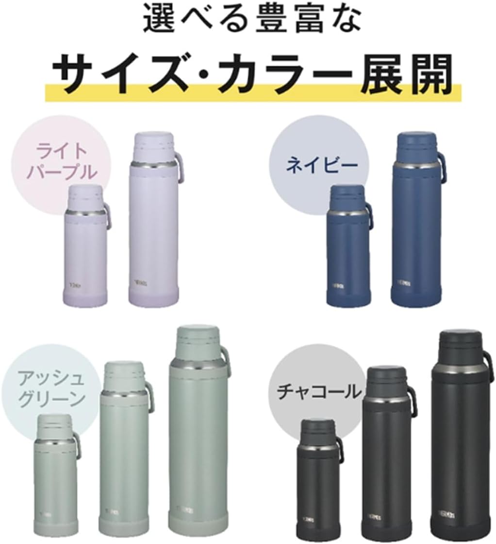【名入れ無料】 サーモス 水筒 真空断熱ケータイマグ JOY-1000 1000ml 誕生日プレゼント 卒業記念 記念品 ノベルティ (1.5L ブラック)