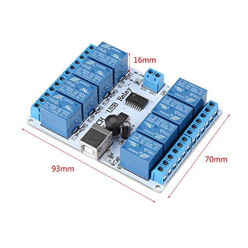 Relés enchufables de 8 canales 12V CC para solucionar fallos en placas de relé USB 2