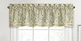 Waverly Paisley Verveine Valances for Windows Rod Pocket Curtains for Kitchen and Living Room, 52' x...