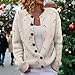 Christmas Sweaters for Women Long Sleeves Knitted Cardigan Sweater Oversized Cute Xmas Graphic Crewneck Winter Outfit Open Front Ugly Fall Dressy Cozy Warm Funny Holiday Lightweight Beige XL