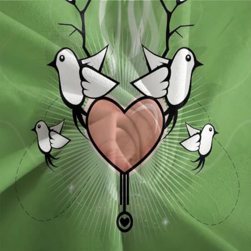 Housse de couette oiseau d'amour microfibre zippée lit 2 personnes - 8