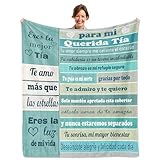 NEXVSGL Regalos para Tía En Español, Tia Christmas Birthday Gifts for Aunt in Spanish, Tia Aunt Auntie Gifts Blanket 50x60in, Regalo Tía Cumpleaños, Navidad, Día de La Madre, Día de San Valentíne