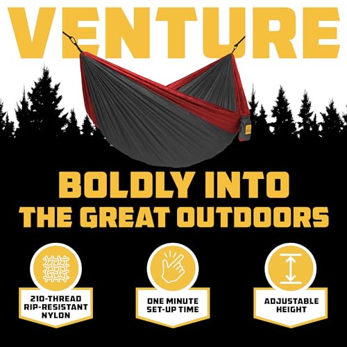 Image of Wise Owl Outfitters Camping Hammock - up to 500lbs Portable Hammock with Tree Straps - Travel, Backpacking, Hiking, Outdoors Camping Gear - Single or Double