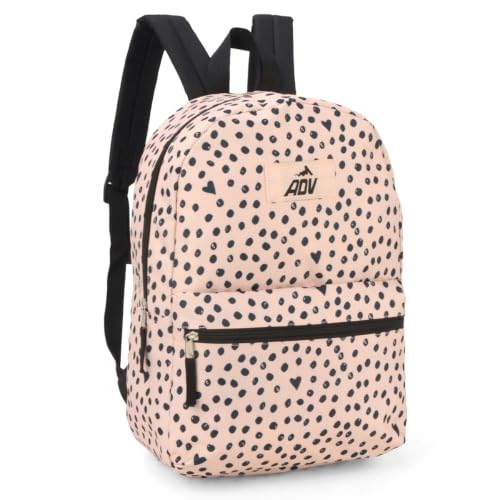Mochila Feminina Juvenil Adulto ADV Coração Estrela Poá Onça