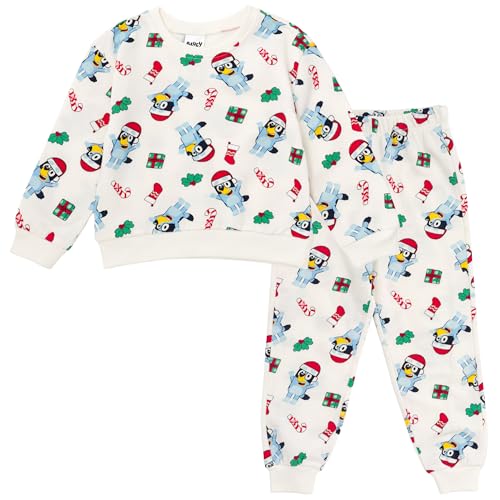 Image of Bluey Halloween Christmas Fleece Sweatshirt and Jogger Pants Outfit Set Toddler to Big Kid Sizes (2T - 10-12)