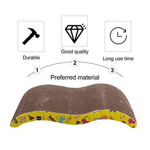 Arranhador de gato Balacoo, bloco de arranhar, durável, ondulado para animais de estimação, gato, ar