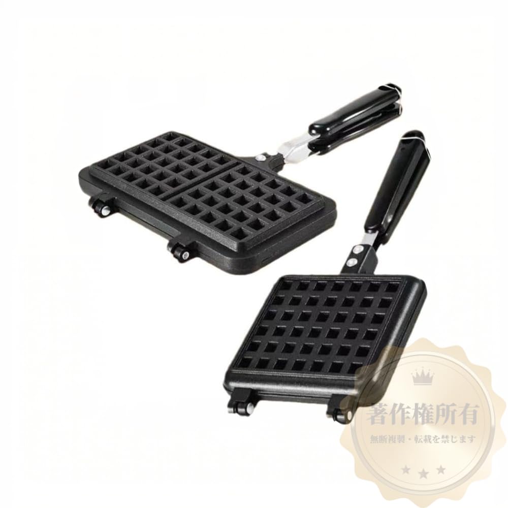 Amazon | Zxyler ワッフル型鋳鉄ホットサンドメーカー IH・ガス両対応