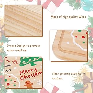 Santawoodentreatplaterectanglexmasevemilkcookietrayforchristmasdecorationsupplies Urban Country Home Decor Santa wooden treat plate rectangle xmas eve milk cookie tray for christmas decoration supplies urban country home decor