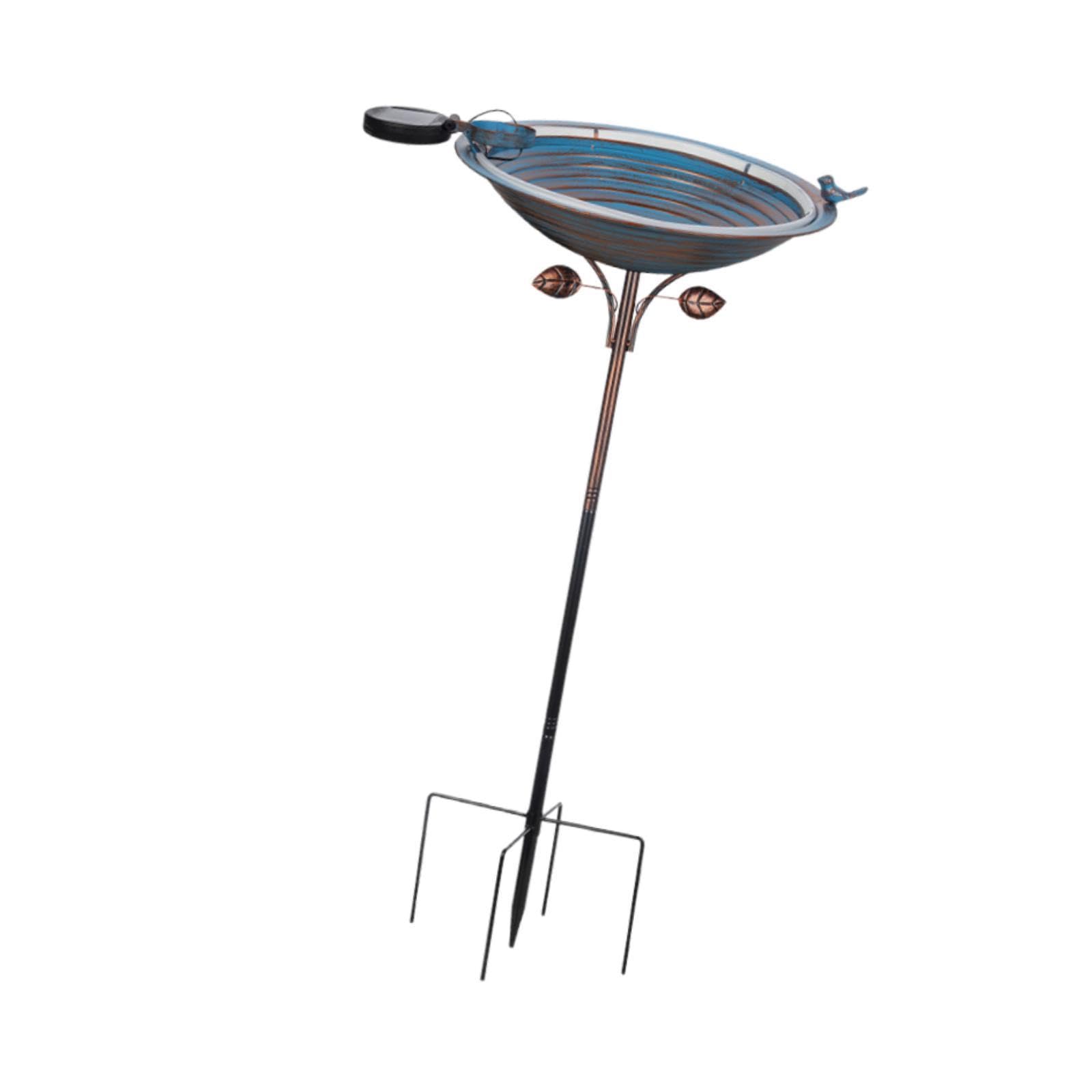Sharplace Comedero para Pájaros, Bebedero para Pájaros de Jardín, Cuenco, Elegante Bebedero para Pájaros Instalable con Estaca de Metal para Amantes de Las Aves
