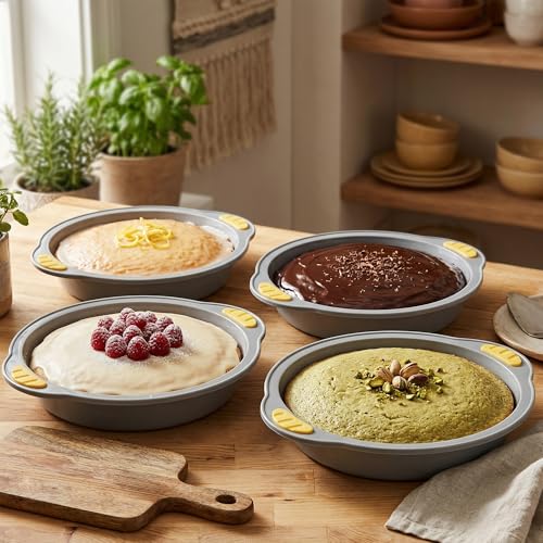 Restaurantware Silicone Baking Molds Pack of 40 Non-Stick Round Cake Molds with Handles, Oven-Friendly Dishwashable Freezer-Friendly Heat-Resistant Round Gray Silicone Bakeware with Handles by Restaurantware - Image 3
