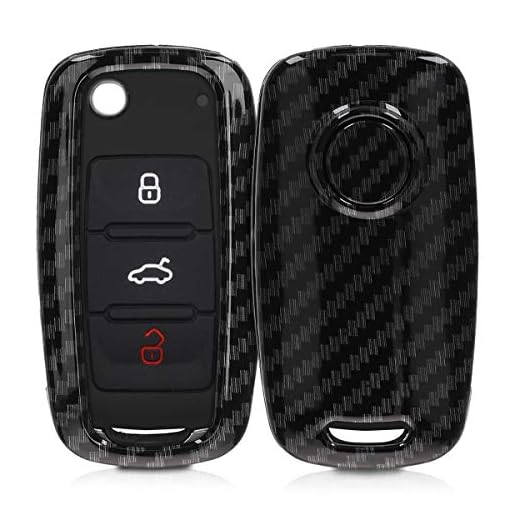 kwmobile Funda para Llave de Coche VW Skoda Seat - Dura Carcasa Protectora para Mando de Llave de 3 Botones para Coche VW Skoda Seat - en Negro