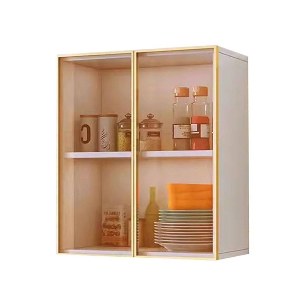 Armoire de cuisine murale 60 cm, étagère murale polyvalente grise salon
