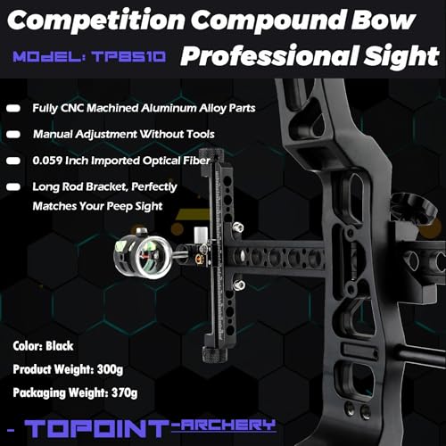 Compoundbogen Visier Milaem 1 Pin mit 4X Linsenlupe