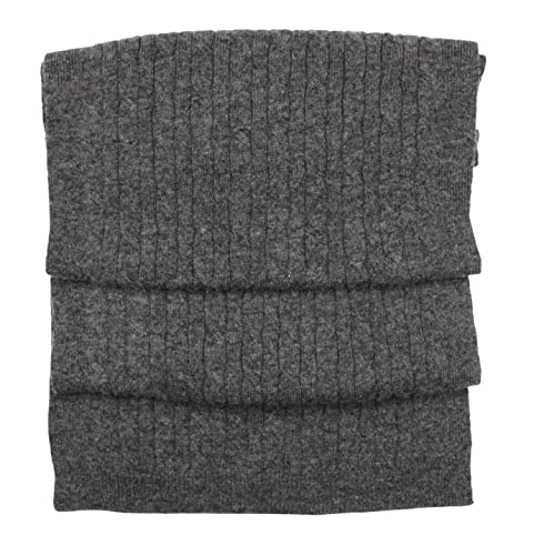 Bufanda de merino de cachemira fina, diseño de punto de cable, ligera, suave, cálida y elegante, bufandas de invierno para mujeres y hombres Cover