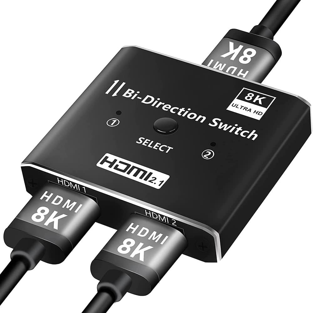 Etzin 8K HDMI Splitter, HDMI 2.1 Ultra HD Switch High Speed 48Gbps Bi-Directional 1 in 2 Out 2 in 1 Out Switcher, Support 8K@60Hz, 4K@120Hz, HDCP2.3, Dynamic HDR for, Projector, Monitor-EPL-552H. (B0BW633GD9) Amazon Price History, Amazon Price Tracker