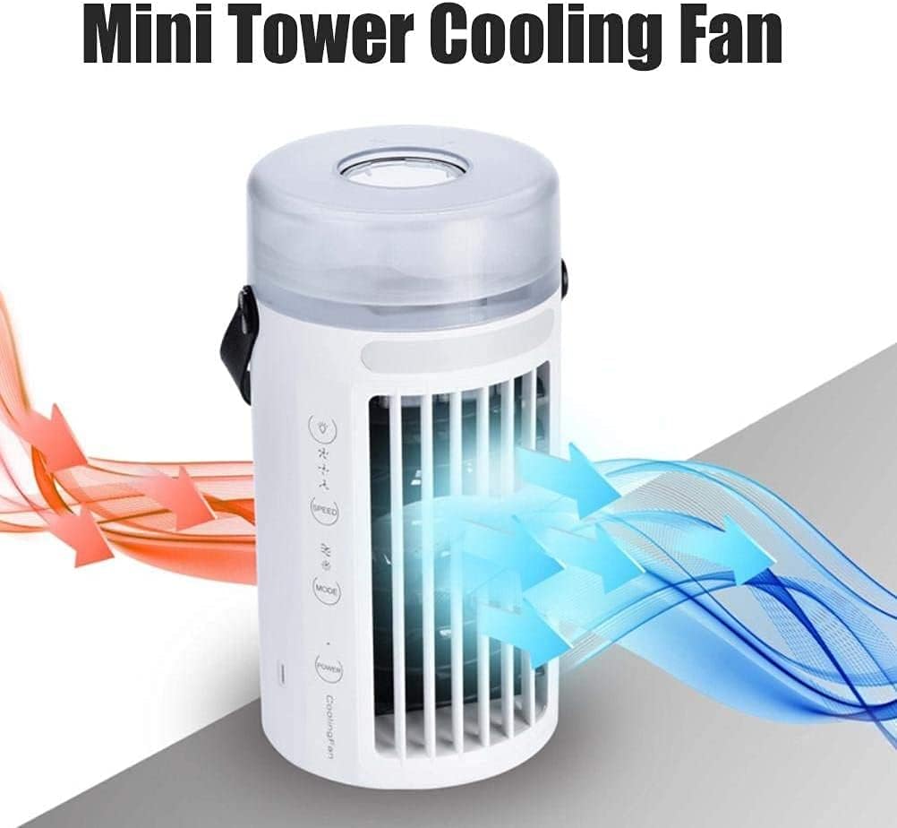 Freshwater Mini Air Conditioners Fan,Air Cooler Fan Home Bedside Cooler Multifunctional Portable USB Desktop Cooling Fan