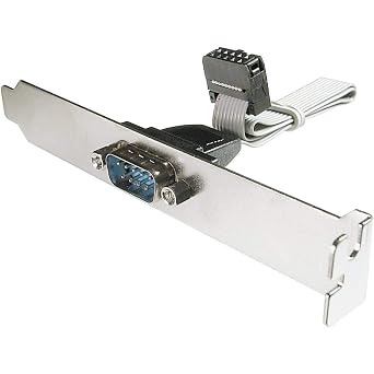 Digitus Serial Port Slot Bracket - Adapter Cable - IDC 10-pin to D-Sub 9 - Socket to Plug - Flat Ribbon Cable