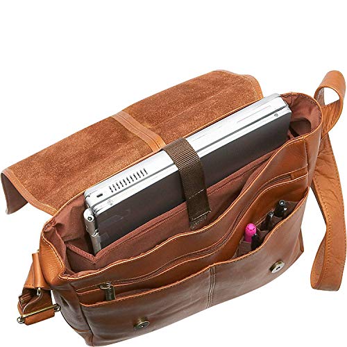 Le Donne Leather Rivet Laptop Messenger Bag – Premium Full-Grain Colombian Vaquetta Leather Bag, 14” x 14”3