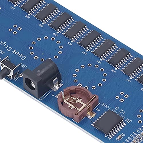 Nixie Tube Clock DIY Kit Multi Color DC12V 1A IN14 Glowing Tube Clock Bausatz 12 24 Stunden Anzeige