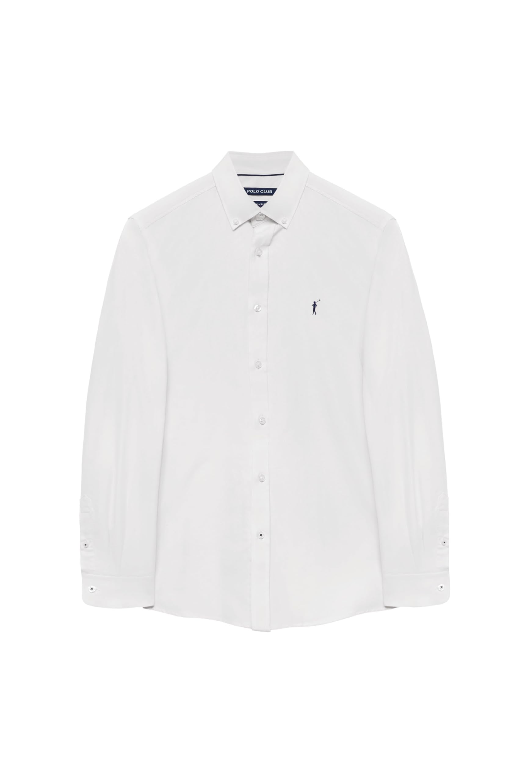 Polo Club Herren Hemd Einfarbig Baumwolle Businesshemden Klassisch Hemden - Freizeithemd Langarm - Long Sleeve Shirt