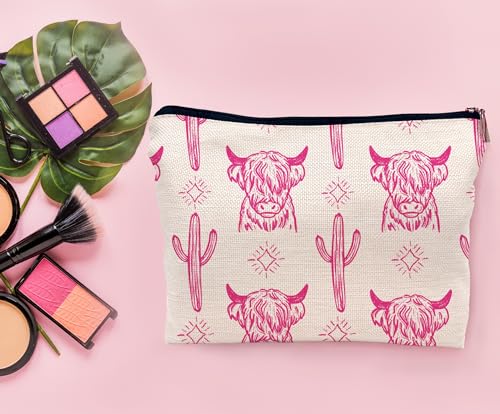 Image of Western Cow Makeup Bag,Western Cow Gifts For Women,Cowgirl Stuff For Women,Cowgirl Gifts(COW G)