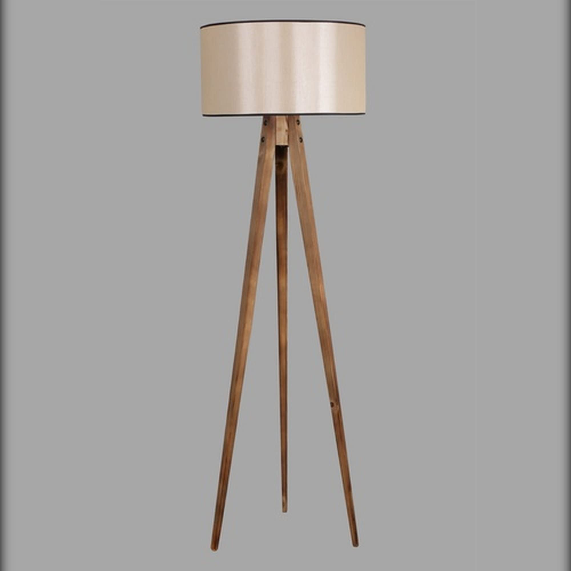 WELL HOME MOBILIARIO & DECORACIÓN Lámpara de pie con Estructura de madera color Marrón
