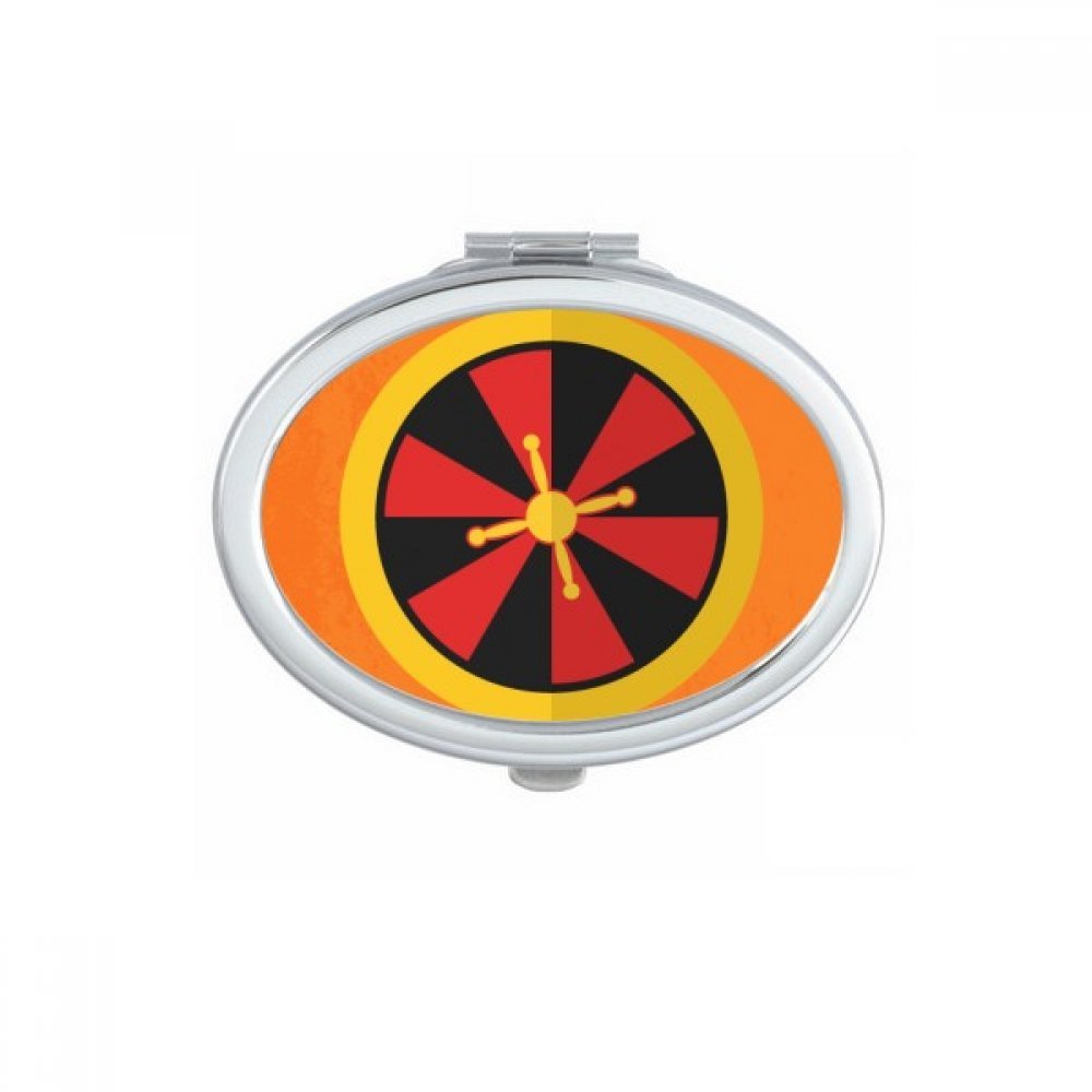 Miroir compact portable ovale fait main pour un maquillage précis
