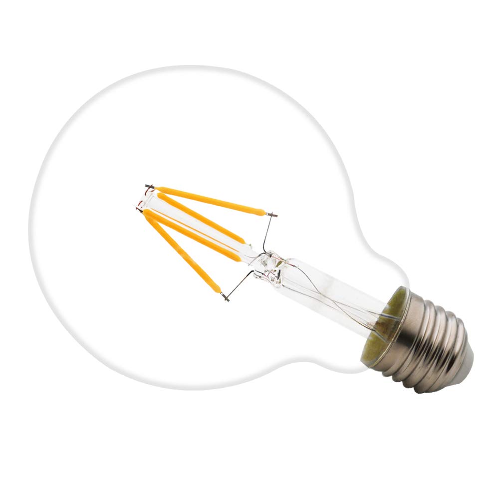 Bombilla E27 Vintage Edison Lamparas Antigua Retro Regulable Lampara Bulbo Filamento G95 4W Blanco Cálido - Pack de 18 Unidades