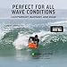Billabong x CONTOUR SURF 42'' Body Boards for Beach Pool Lightweight PE Core IXPE Deck HDPE Bottom FRP Stringers High Performance Body Board with Double Swivel Surf Leash Lightning Tangerine