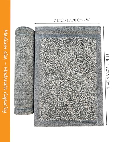 Image of SIL Batta-Pure Stone |11 Inch|Heavy Duty-8 kg|Authentic Indian Kitchen Tool for Grinding Spices and Grains (2 People)