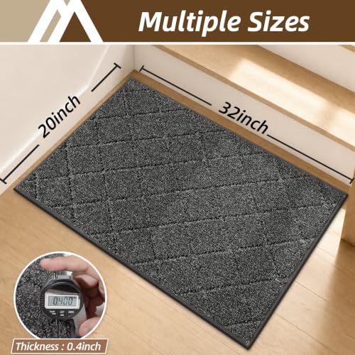 Image of COSY HOMEER Edging Stair Treads Non-Slip Corner Indoor Stair Runners for Wooden Steps,Landing Slip Resistant Stair Rugs for Kids and Dogs, 100% Polyester TPE Backing,Black,20 inchX32 inch