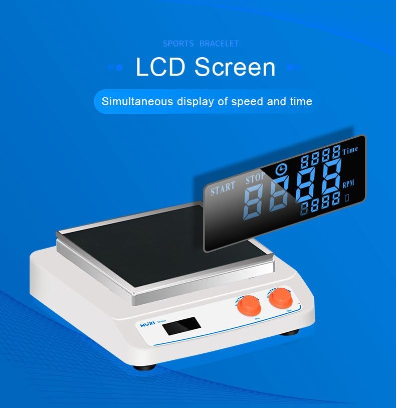 Reciprocating Shaker Linear Bench Top Table Rocker Reciprocating Instrument Shaking Equipment with Oscillation Mode Reciprocating Speed Range 50 to 400(Optional 500) RPM Amplitude 8mm