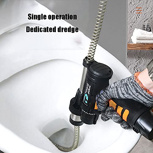 Elektrische Bagger Verstopte Wastafel, Toilet Afvoer Ontstopper, 3m Verlengpijp Toilet Verstopte Afvoer Ontstopper Gereedschap, voor Keuken, Badkamer, Verstopte Pijp QIU - Afbeelding 3