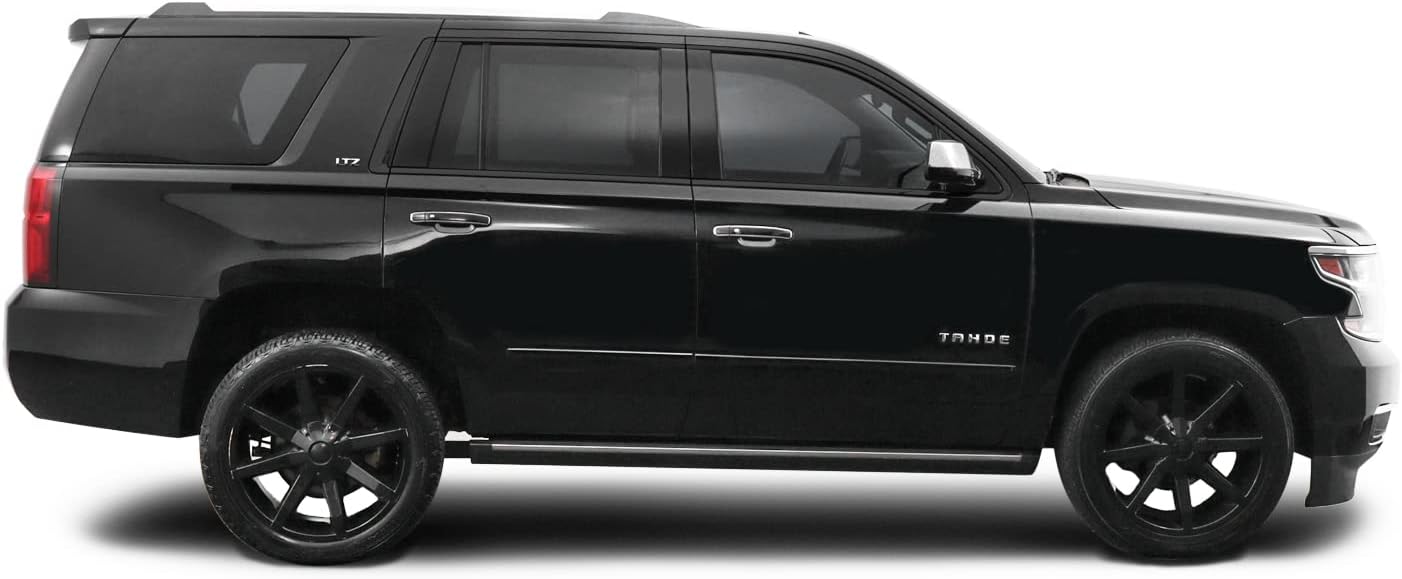 SlickMod Chrome Delete Blackout Vinyl Overlay for 2015-2020 Chevy Tahoe Window Trim (Gloss Black)