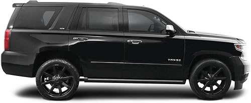 Miniatura 3 de SlickMod Revestimiento de vinilo opaco cromado para ventana Chevy Tahoe 2015-2020 (negro brillante)
