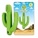 Cactus Baby Teething Toys Toothbrush | Self-Soothing Pain Relief Soft Silicone Teether Training Toothbrush for Babies, Toddlers, Infants, Boy and Girl | Natural Organic BPA Free | 0-12 Months | Green