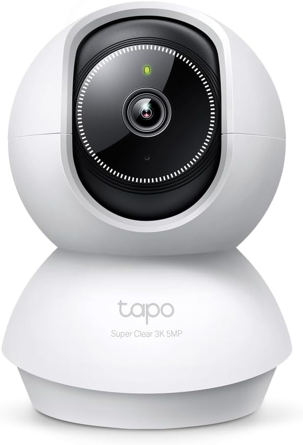 TP-Link Tapo C230, 3K 5MP, AI Support, Motion Tracking, 360°, 12m Night Vision, Two-Way Voice Communication, Cloud/Local Storage, Baby Crying Detection, Indoor Wi-Fi Security Camera