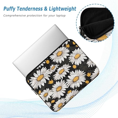 Funda para portátil Daisy negra para 13-14 pulgadas miniatura 5