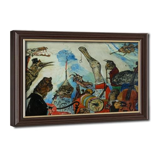 Impression sur toile James Ensor Les Musiciens Effrayants pour décoration murale