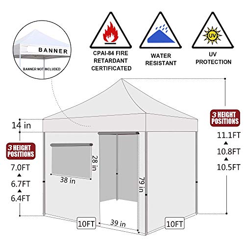 Eurmax 10'X10' EZ POP-UP CANOPY TENT Usa 10'X10' Pop-Up Canopy Tent Commercial Instant Canopies thumb #1