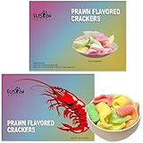 Fusion Select 2 Pk Uncooked Prawn Crackers - Multi-Colored Shrimp Chips for Sharing, Serving Snack Platters at...