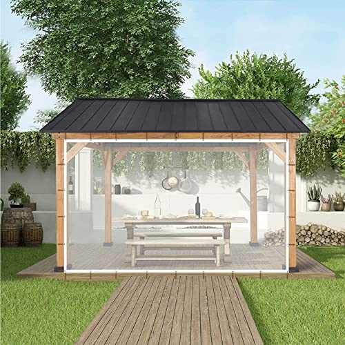 Cghhdy Clear Tarp 0.14Mm Waterproof Clear Plastic Tarp Thick Pe Tarpaulin Greenhouse Covering Plastic Cold-Resistant| Heat-Resistant, Customizable (Color : Clear, Size : 12' X 15') #TOP1