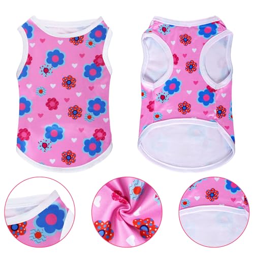 Pistha-4-Pcs-Dog-Shirts-Lovely-Printed-Pet-Clothes-Sleeveless-Soft-Kitten-Shirts-for-Small-Medium-Dogs-Cats-Holiday
