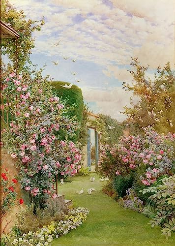 Affiche Toile Roses de Chine par Alfred Parsons 60x90cm pour Décoration Murale
