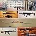 GOHIKING Gun Rack Storage Rifles Shotgun Hooks Wall Mount Hangers for Any Rifles Shotguns Archery Bow with Soft Padding and Heavy Duty Steel