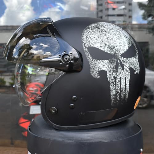 Capacete Peels F21 Caveira Justiceiro Custom Queixeira Fosco (56)