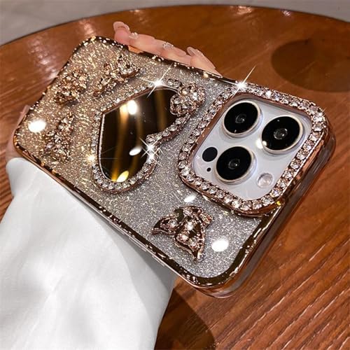 Coque silicone iPhone 13 miroir cœur papillon anti-choc et transparente - 6