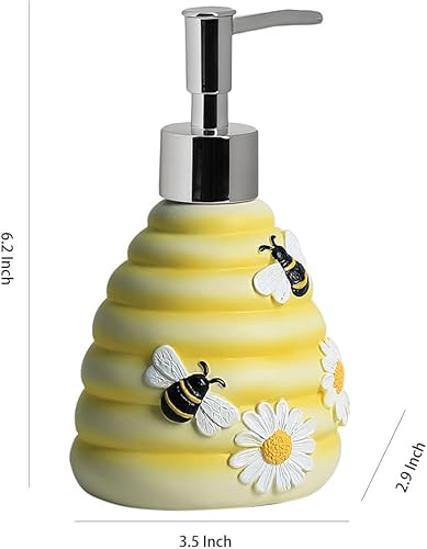 Miniatura 2 de WAIT FLY Dispensador de jabón de resina con bomba de acero inoxidable, botella de jabón de loción recargable, dispensador de jabón para platos,