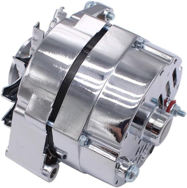 Chrome Alternator for 110Amp 1 Wire Self Exciting Street Rod GM 305 350 BBC SBC
